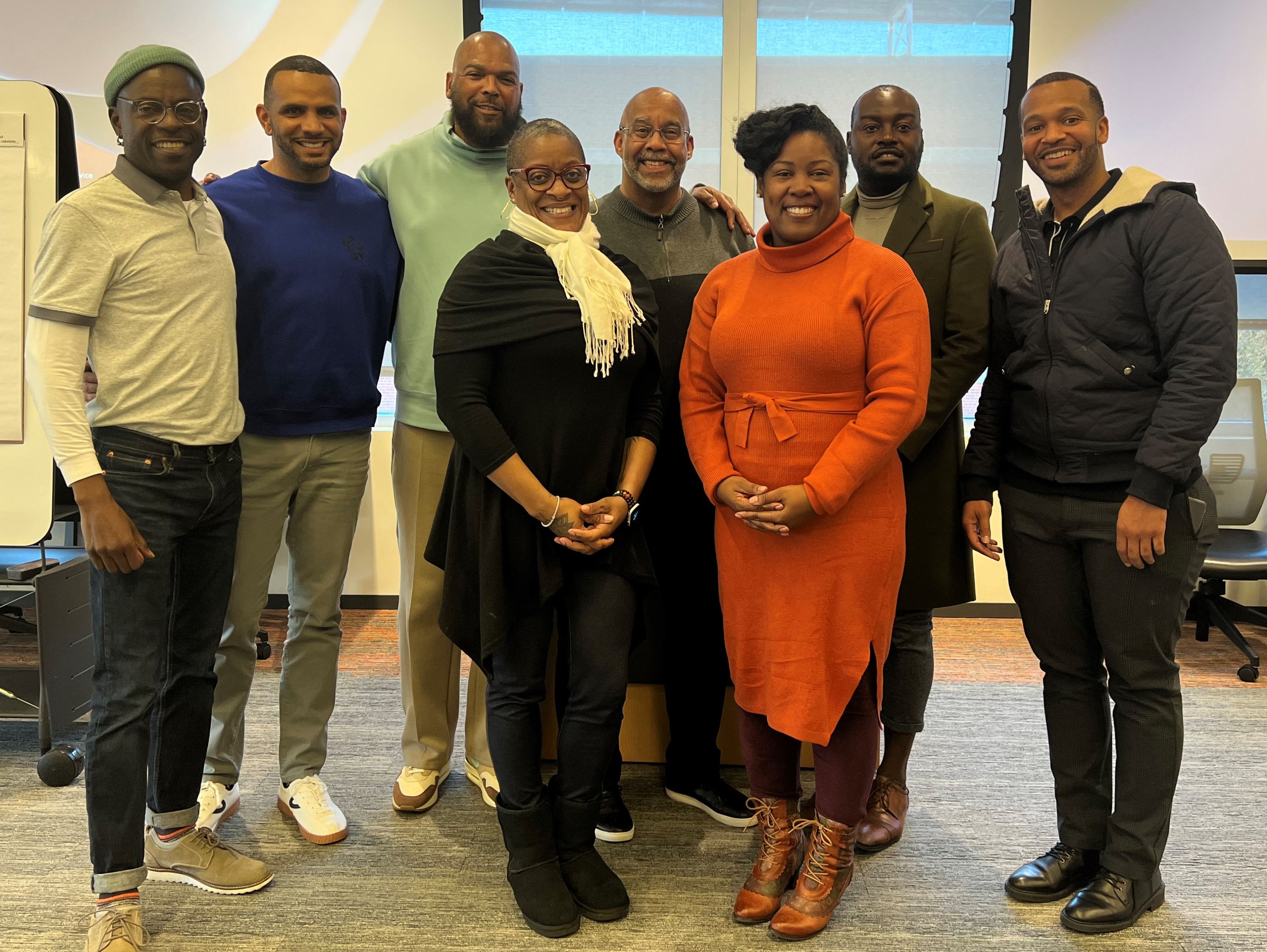 Members of the HPTN Black Caucus smiling for a picture. 