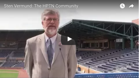 Screenshot of video of Sten Vermund discussing the HPTN Community