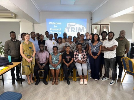 In November 2023, HPTN 111 (TRIM) protocol team members gathered in Kampala, Uganda, to begin preparing barbers and study staff for site activation and study implementation.