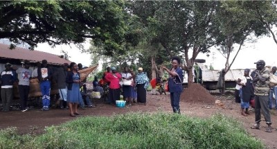 Community sensitization activity at a local school venue